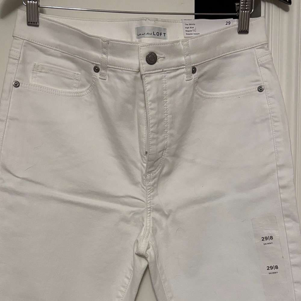 LOFT Women’s Crisp White Skinny Jeans